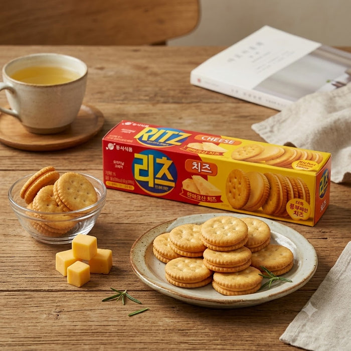 RITZ Cheese Sandwich Crackers – Cheddar Cheese Cream Filled Biscuits 96g