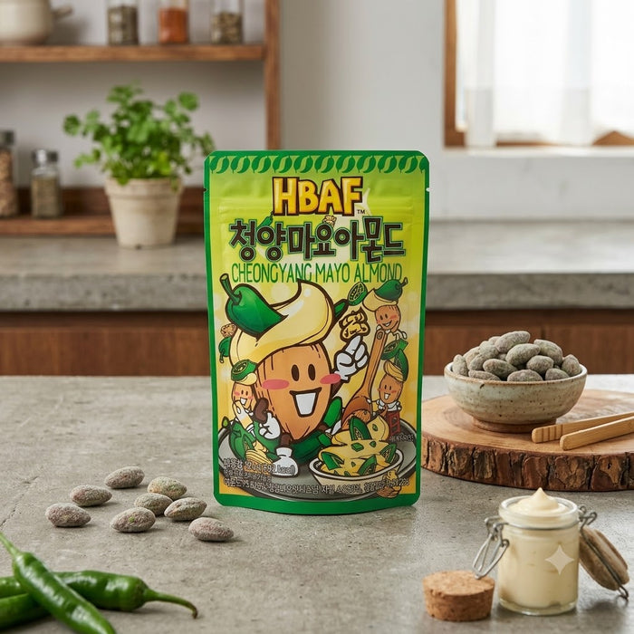 HBAF Cheongyang Mayo Almond Korean Spicy Mayonnaise Roasted Almond Snack 120g