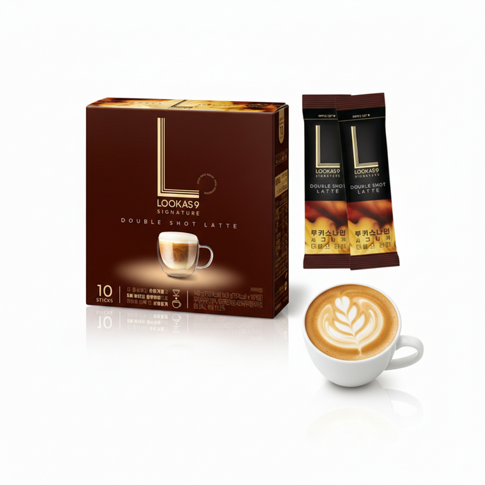 LOOKAS9 Double Shot Latte Instant Coffee Sticks 14.9g × 10