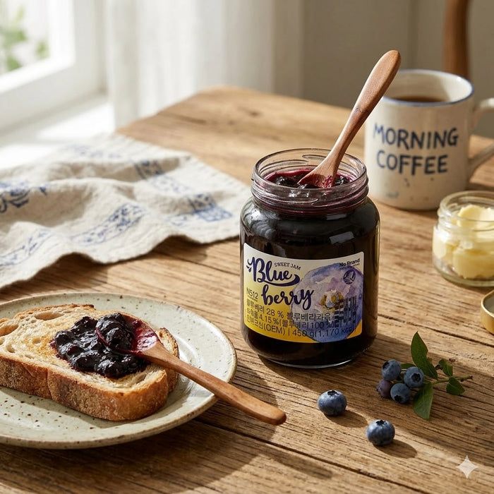 NoBrand Blueberry Jam Fruit Spread Sweet Jam 450g