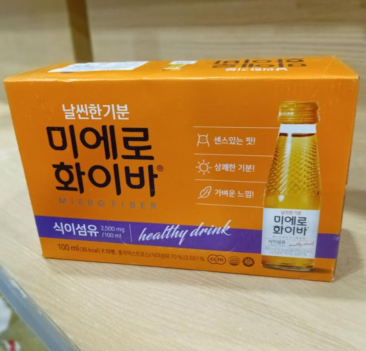 Miero Fiber Drink 100ml × 10 Bottles – Low-Calorie Dietary Fiber Beverage