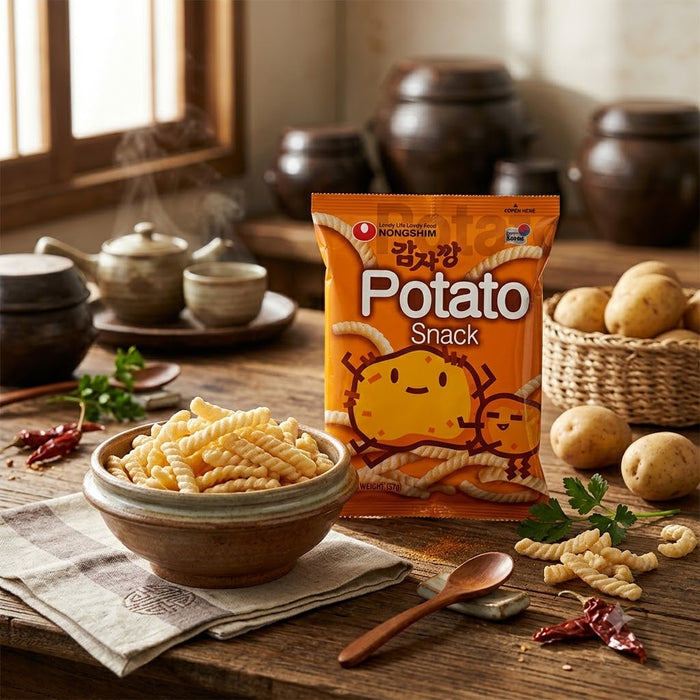 NONGSHIM Gamjakkang Potato Snack 55g – Crispy Korean Potato Stick Snack