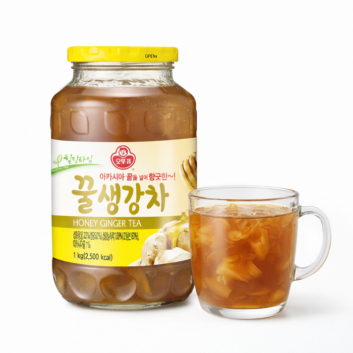 OTTOGI Honey Ginger Tea 1kg – Korean Ginger Tea Concentrate for Hot & Cold Drinks