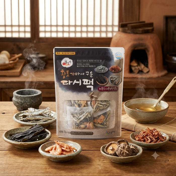 동해푸드 다시팩 해물맛 (황토가마에 구운) 20g × 10봉