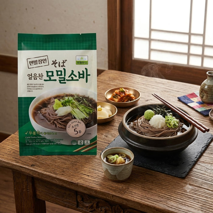 칠갑 면발장인 얼음찬 모밀소바 764g – 냉장 2인분