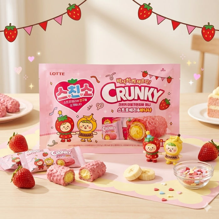 乐天 Crunky 草莓香蕉迷你巧克力脆卷 313.5g