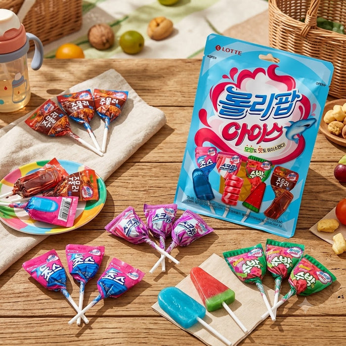 LOTTE Lollipop Ice Assorted Ice Cream-Shaped Candy 132g