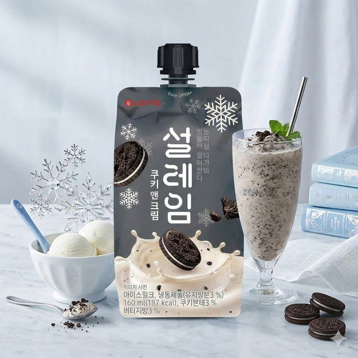 乐天 软管冰淇淋 雪来临 曲奇奶油味 160ml × 3