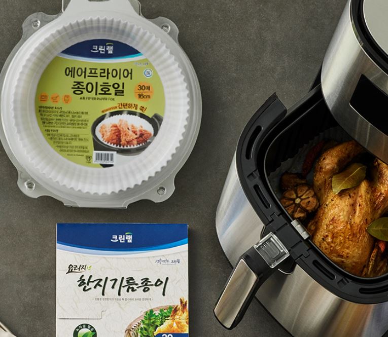 CLEANLAB Air Fryer Round Paper Foil (30 Sheets)