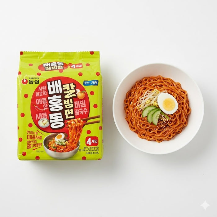 농심 배홍동 칼빔면 멀티팩 (128g × 4입)