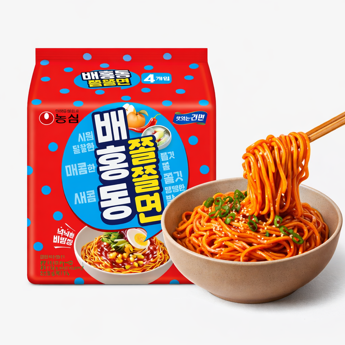 농심 배홍동 쫄쫄면 멀티팩 4개입