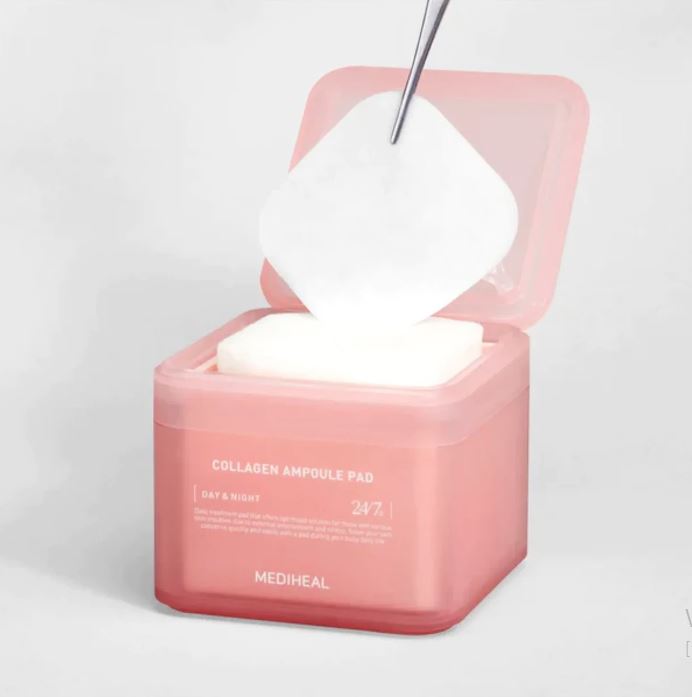 메디힐 콜라겐 앰플 토너 패드 100매 - 탄력 & 탄력 케어