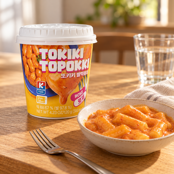 또키키 쌀떡볶이 로제 컵 120g
