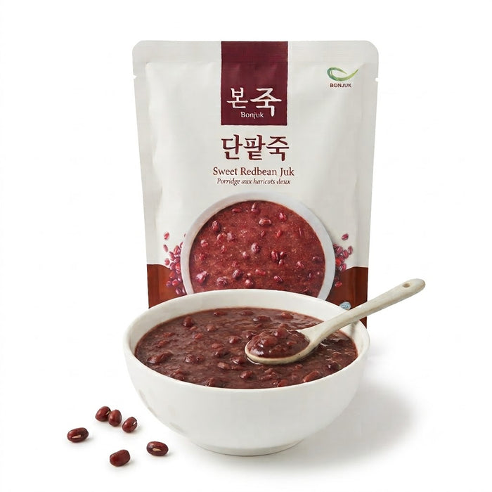 BONJUK Sweet Red Bean Porridge 500g – Korean Patjuk Ready-to-Heat Pouch