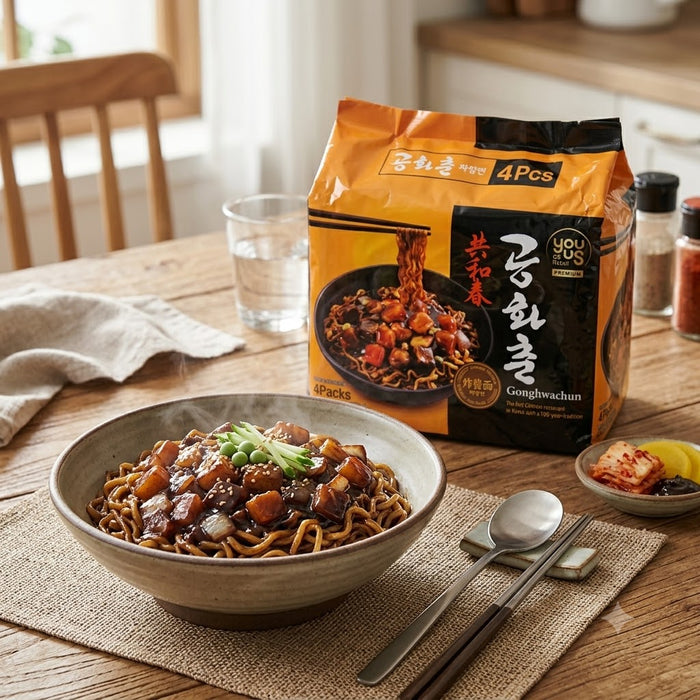 YOUUS 공화춘 짜장 라면 195g × 4개입
