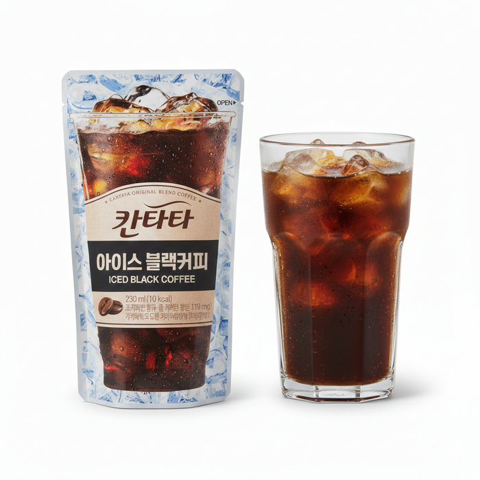 롯데 칸타타 커피 파우치 230ml (블랙/스위트 아메리카노 제로/카라멜 마키아토/헤이즐넛)