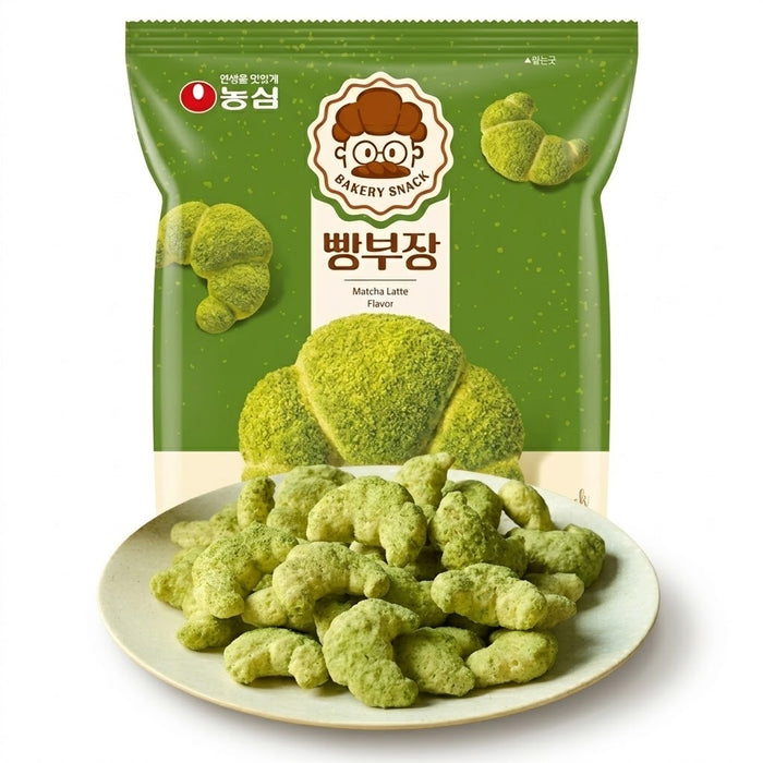 NONGSHIM Bbangbujang Matcha Bread Korean Sweet Bakery Snack 55g