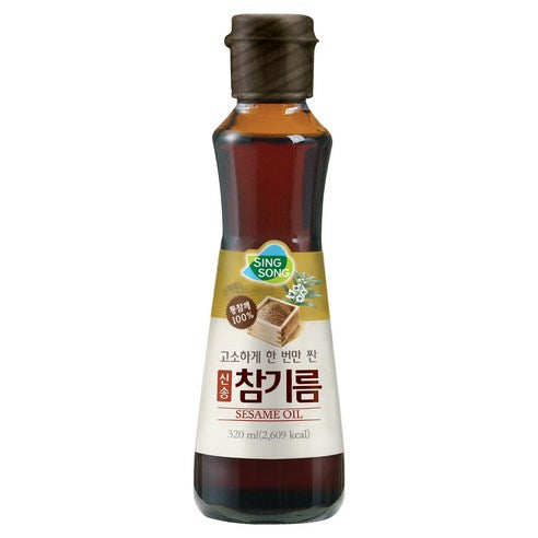 SINGSONG Premium Roasted Sesame Oil 160ml – Cold Pressed for Rich Nutty Flavor