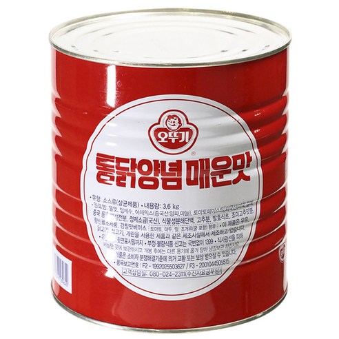 오뚜기 매운 닭튀김 소스 파우치 2kg / 3.6kg