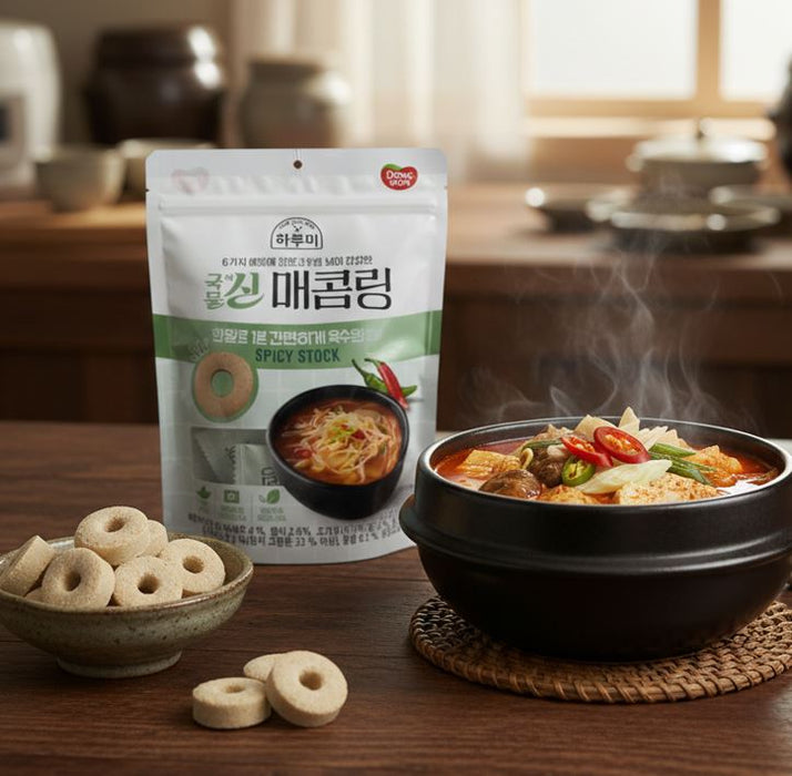 DONGWON Soup Stock Anchovy 4g / Spicy Soup Stock 4g (Coin Shape) *20