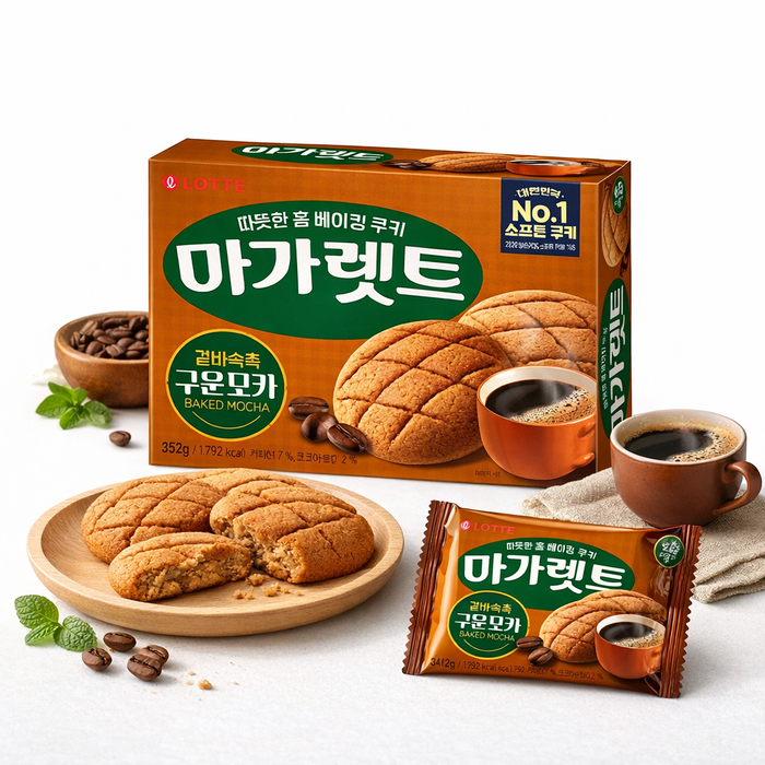 LOTTE Margaret Baked Mocha Cookie Snack 176g / 352g