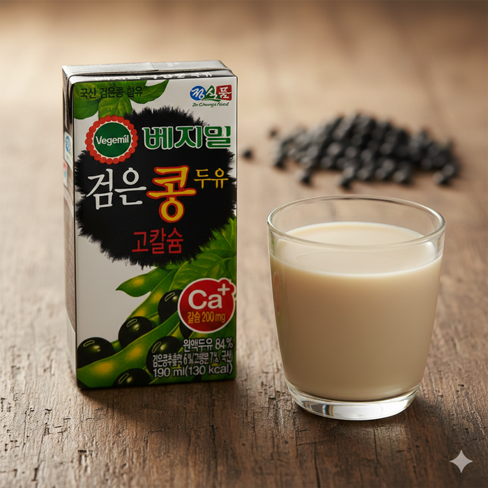 정의식품 베지밀 두유 검은콩 190ml × 16팩 – 한국산 영양 두유