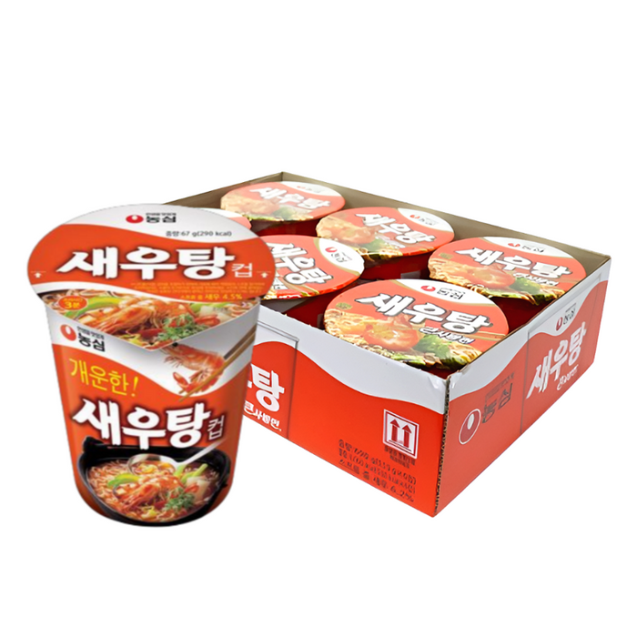 Nongshim Shrimp Noodle Cup 67g × 6EA