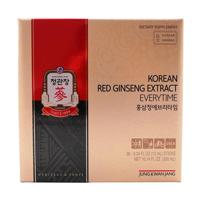 JUNGKWANJANG EVERYTIME Concentrated Liquid Drink with 3000mg Red Korean Ginseng Extract 30 Packs