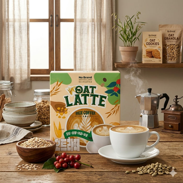 NoBrand Oat Latte Instant Coffee Mix Sticks Korean Oat Milk Latte Drink 19g × 15 (285g)