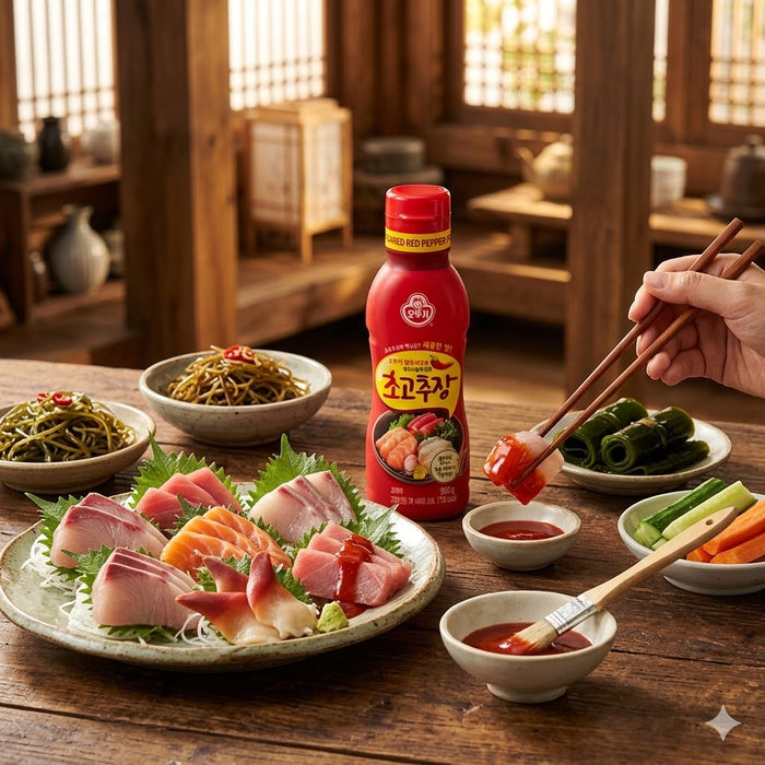 OTTOGI Cho Gochujang Korean Spicy Vinegar Chili Sauce Bibimbap & Seafood Sauce 300g