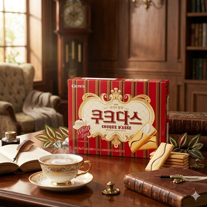 CROWN Couque D’asse White Torte – Korean Snack 128g