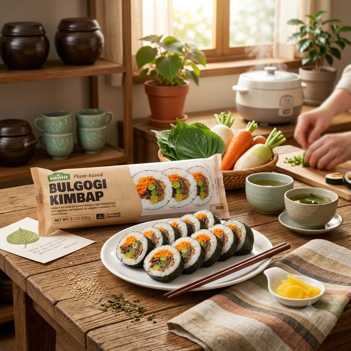 SL Frozen Plant-Based Bulgogi Kimbap Korean Seaweed Rice Roll 230g – Ready-to-Heat Frozen Meal