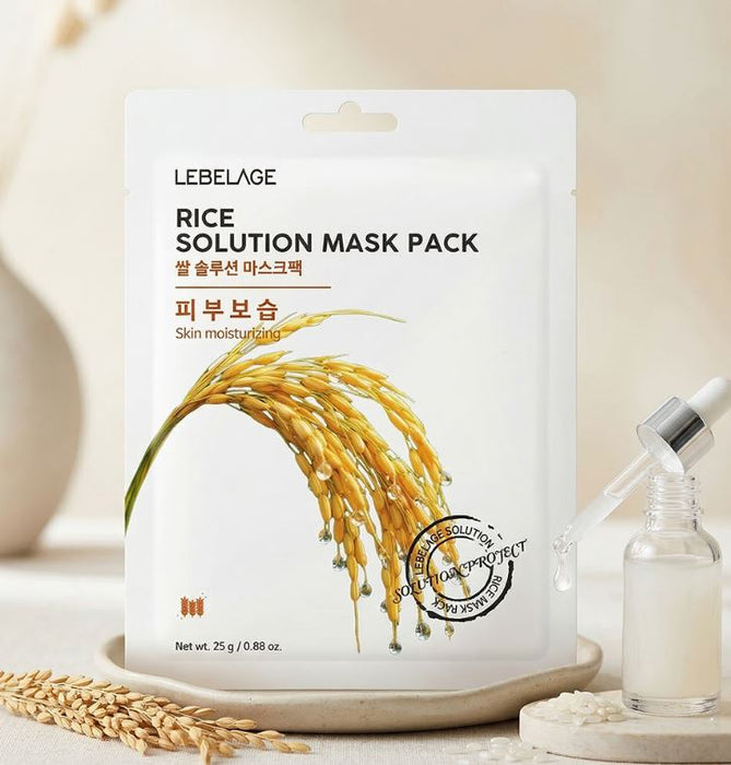 LEBELAGE 大米解决方案面膜 25g × 10片