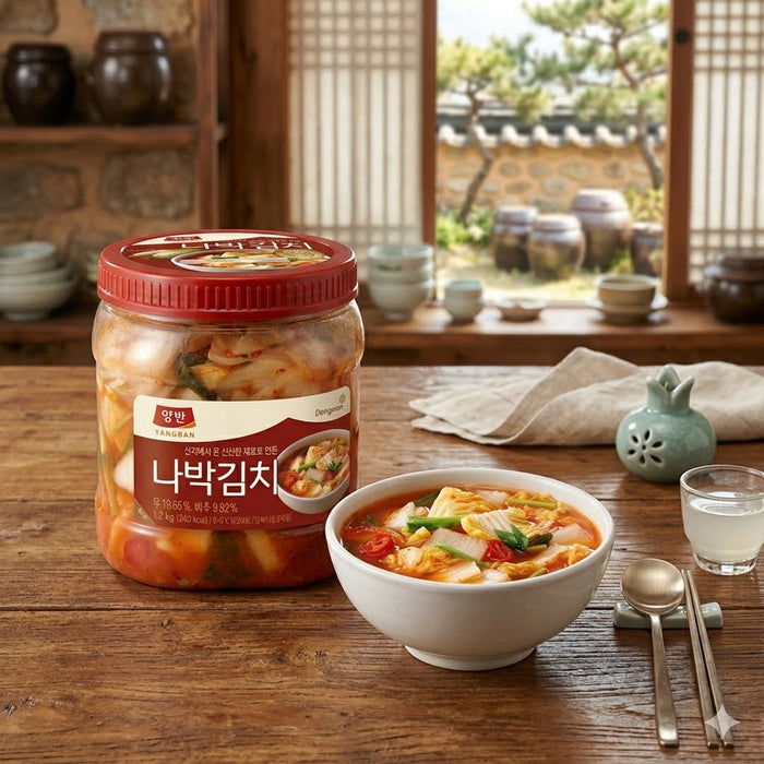 DONGWON Yangban Nabak Kimchi Mild Water Kimchi 1.2kg – Refreshing Korean Radish Kimchi