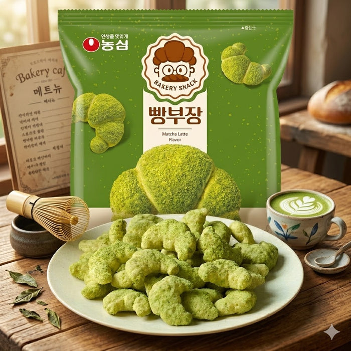 NONGSHIM Bbangbujang Matcha Bread Korean Sweet Bakery Snack 55g