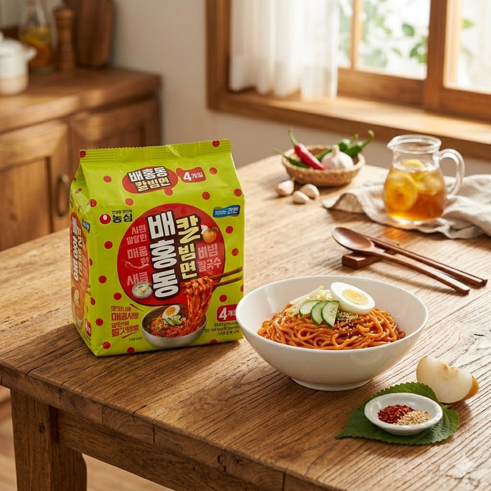 농심 배홍동 칼빔면 멀티팩 (128g × 4입)