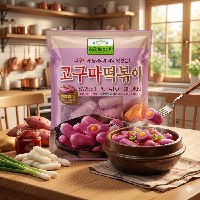 CHILKAB Sweet Potato Tteokbokki Rice Cakes 500g
