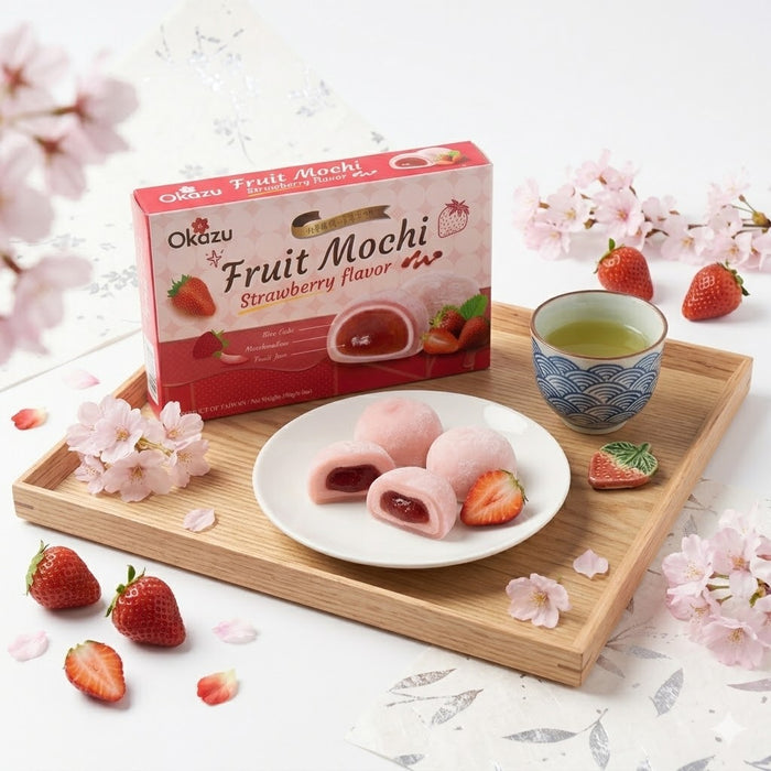 OKAZU Strawberry Mochi Fruit Rice Cake Dessert 180g