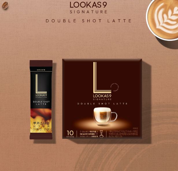 LOOKAS9 Double Shot Latte Instant Coffee Sticks 14.9g × 10