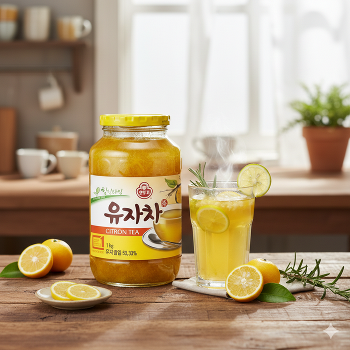 OTTOGI 蜂蜜柚子茶 1kg 韩国柚子果酱（可作为饮料和涂抹酱）