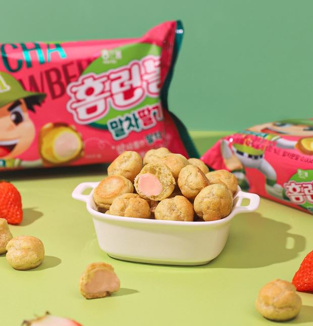 HAITAI 本垒打球 绿茶草莓味 49g / 咸牛奶味 49g