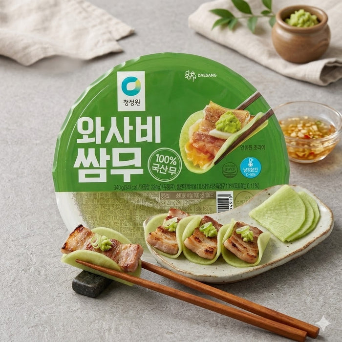 清净园 芥末包肉萝卜片 340g