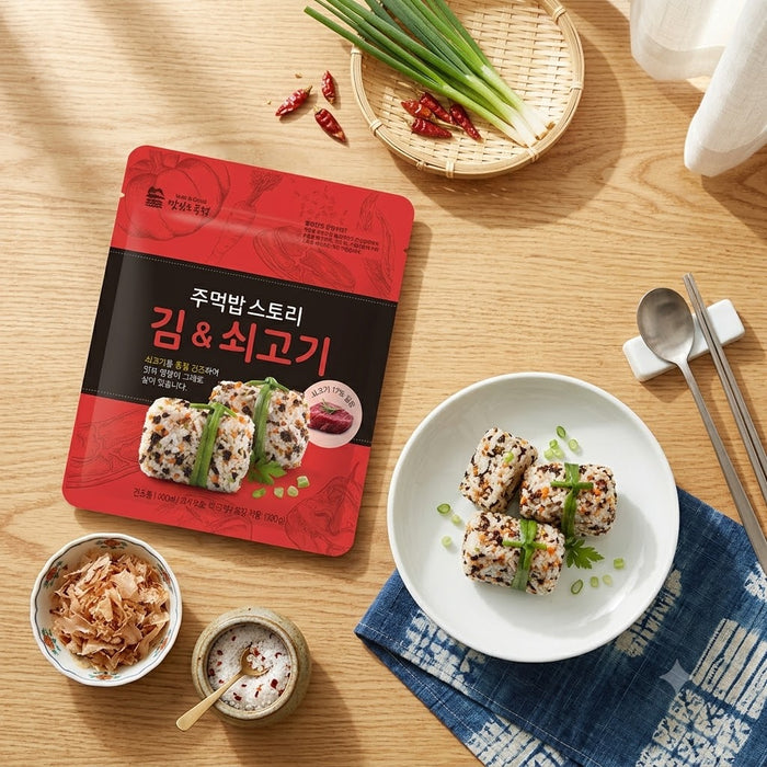 노브랜드 주먹밥스토리 김&쇠고기 24g