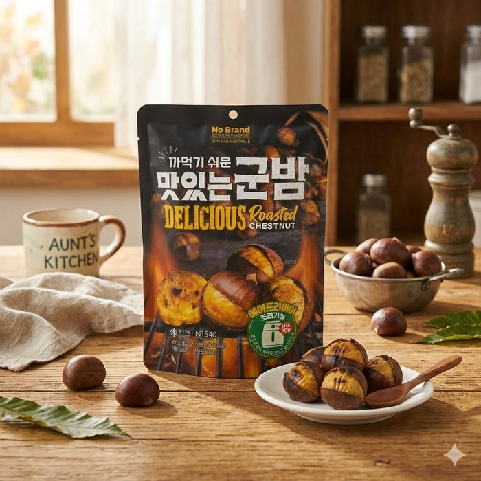 NoBrand Roasted Chestnut Frozen Korean Sweet Roasted Chestnuts Snack 400g