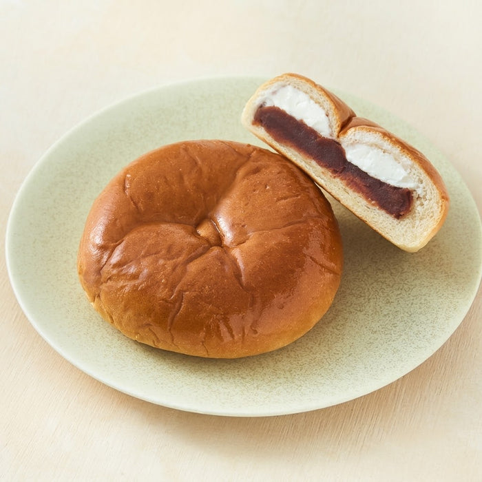 SAMLIP Frozen Sweet Red Bean & Cream Bun – Korean Rice Makgeolli-Fermented Bread 115g