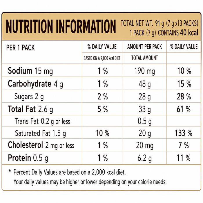 LOTTE Premium Ghana 巧克力猫舌饼干 91g (7g × 13块)