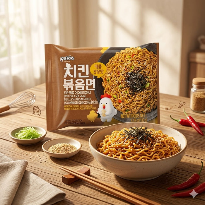 팔도 매콤간장치킨볶음면 멀티팩 130g × 4