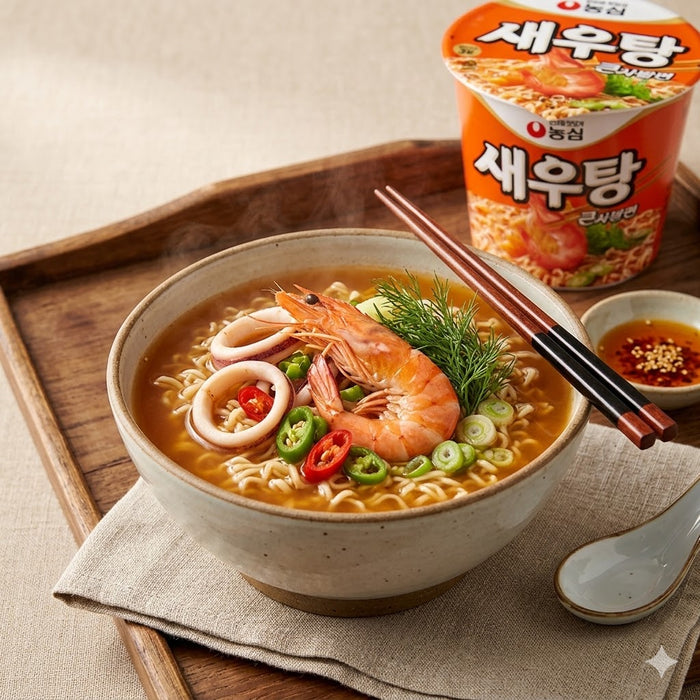 NONGSHIM Shrimp Noodle Big Bowl Korean Seafood Ramen 115g