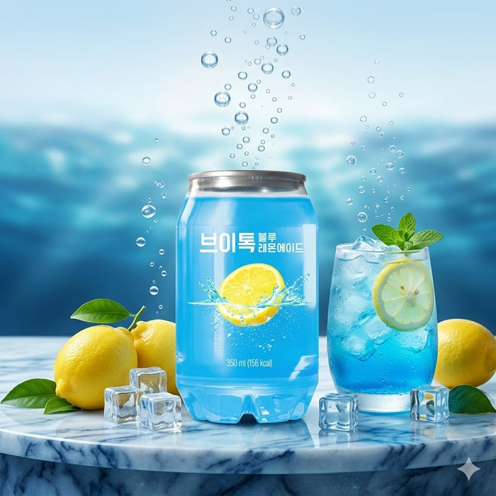 롯데 VTalk 스파클링 음료 - 블루레몬 / 제로레몬 / 핑크피치에이드 350ml