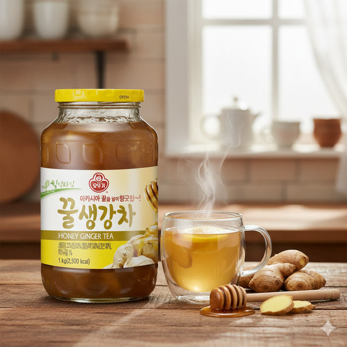 OTTOGI Honey Ginger Tea 1kg – Korean Ginger Tea Concentrate for Hot & Cold Drinks